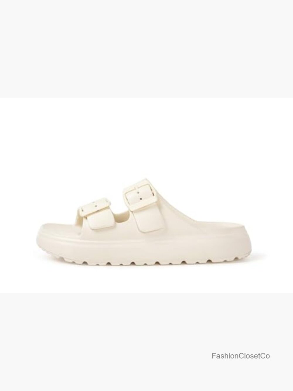 Double Buckle Slide Sandals with Arch Support | Lightweight EVA - Picture 4 of 6